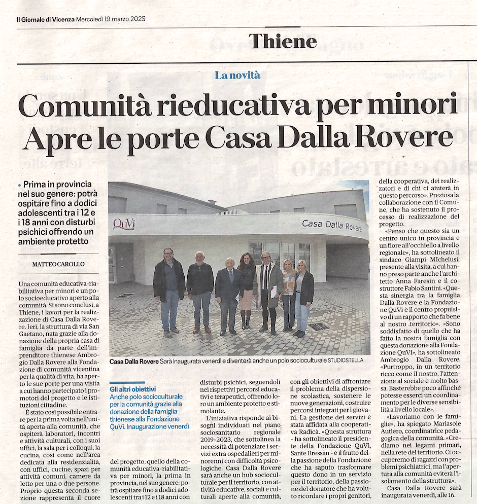 santini costruzioni inaugurazione casa della rovere